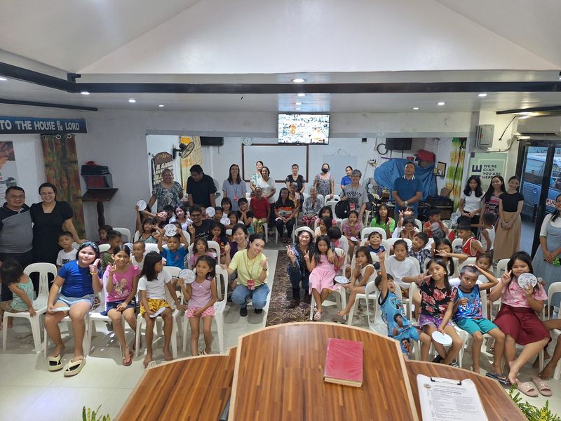Evening gathering during the mission trip