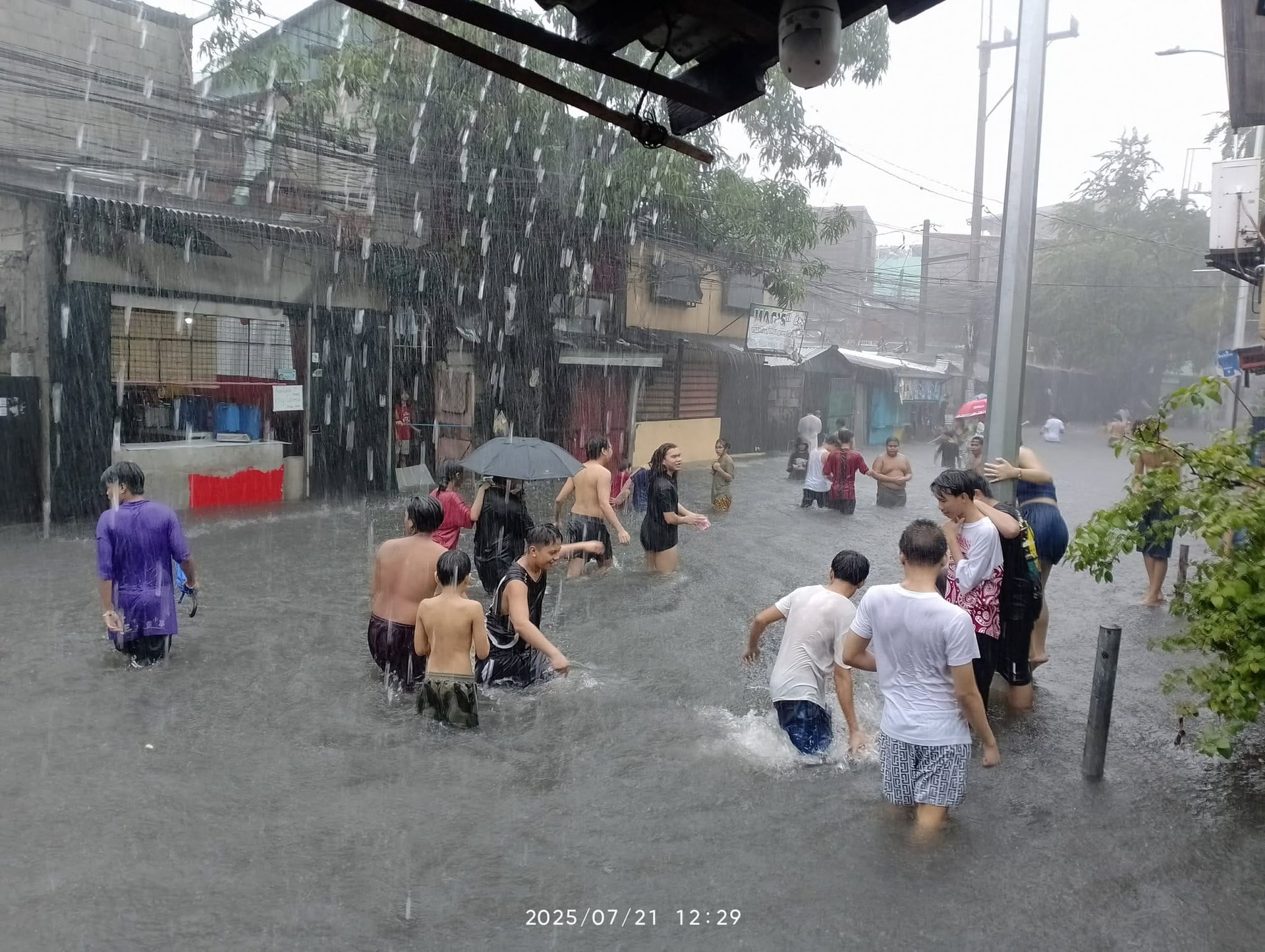 Flooded street after recent typhoons