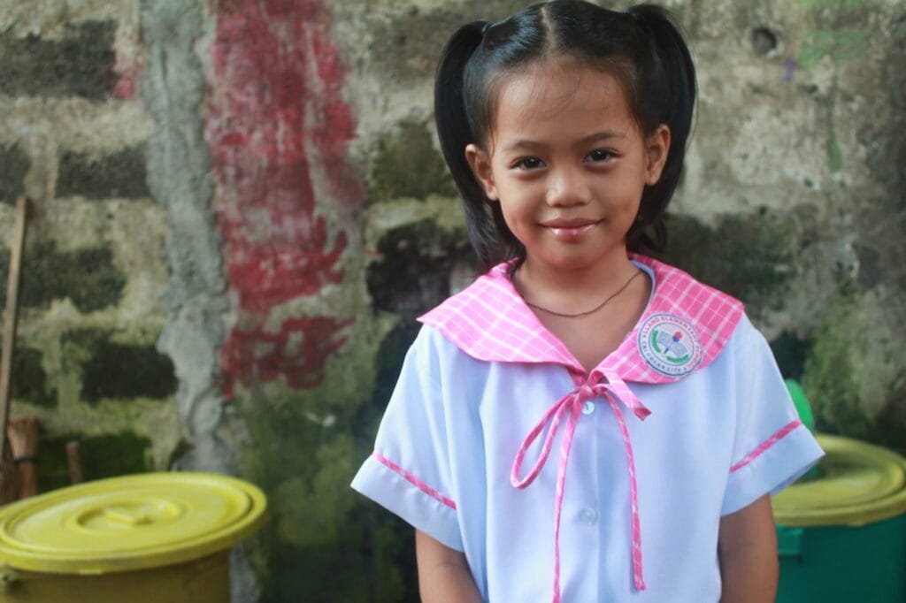 A school-aged child supported through a local church ministry